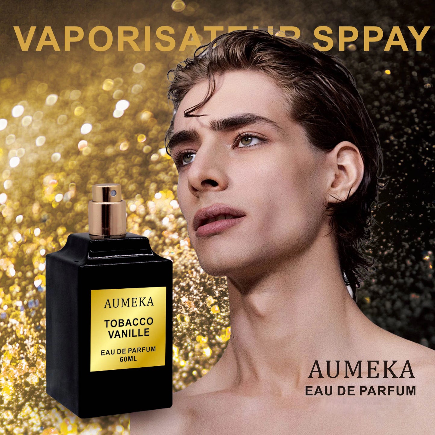 AUMEKA Perfume For Men Original Luxury Arabes Tobacco Vanille Oriental Spicy Eau De Parfum Man Gift Makeup 60ml AU0451