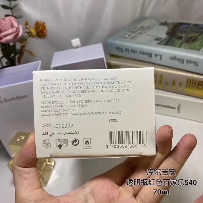 Free Shipping Dubai Luxury Women's Perfume Red Baccaratt70ml Perfume High-End Wholesale Gift with Original Box Elegant Style
