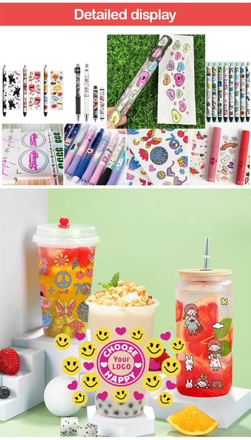 30 Style of Kpop Boy Band Design 3D UV DTF 16oz Cup Wraps Demon Inspired Hunter Girl Anime Fan 3D Transfers Stickers