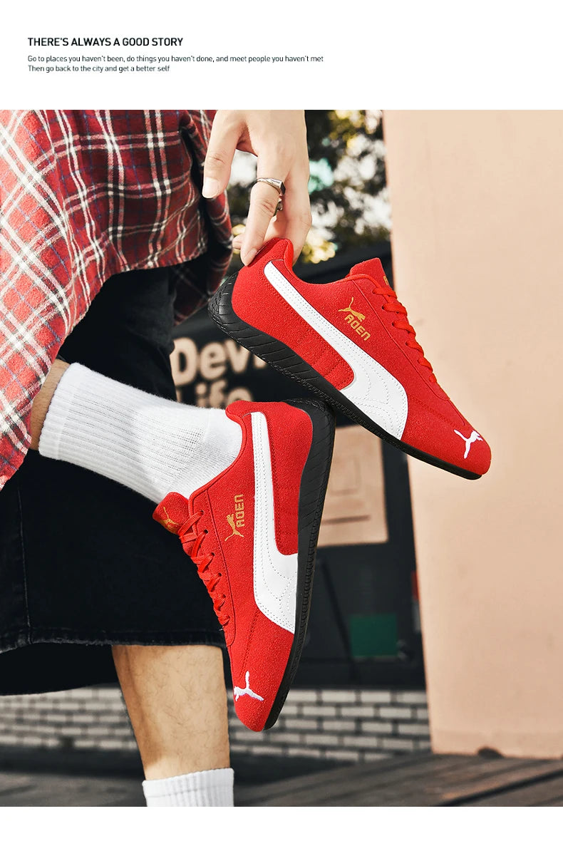The genuine leather lightweight soft-soled Forrest Gump sneakers are fashionable and versatile low-top sports and casual shoes