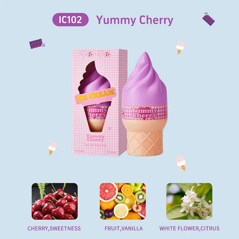 Brand Ice Cream Perfume Chocolate Fruit Cream Ice Cream Wood Light Perfume Lasting Fresh Sweet Charm Neutral Fragrance 100ml New