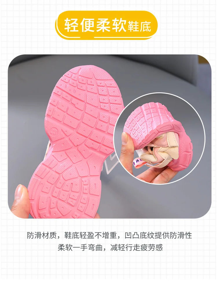 Spring Sneakers Girl New Versatile Kid Shoes Comfort Breathable LED Light Casual Shoes Run Sports Trend Boys Shoe Tenis De Mujer