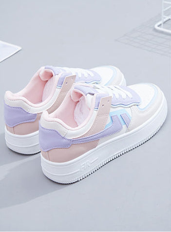 Spring and Autumn Fashion New Casual Comfortable Round Toe Thick-soled Breathable Sports Shoes with Random Letters on the Upper