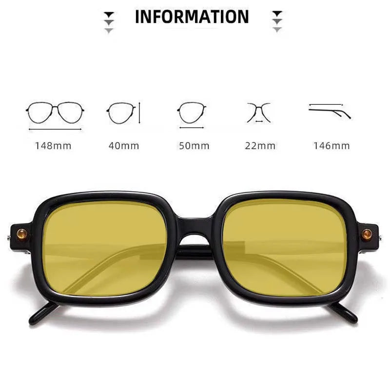 Square Night Vision Sunglasses Myopia Glasses for Men Women Photochromic Day Night Glasses UV Protection Eyewear for Car Driving
