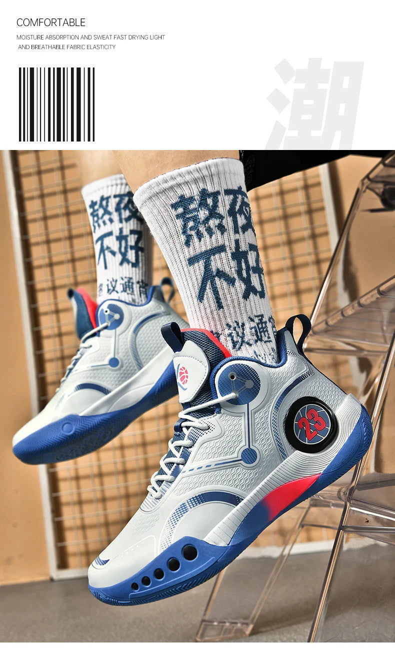 Popular Basketball Shoes Men Women Sneakers  Male Training Sports Fashion Colorful Waterproof Shoes Casual Non-Slip Couple Shoes
