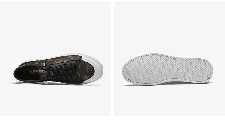 2025 Autumn Men's White Sneakers - Breathable Korean Street Style, Versatile Casual Shoes with Hong Kong Vibes