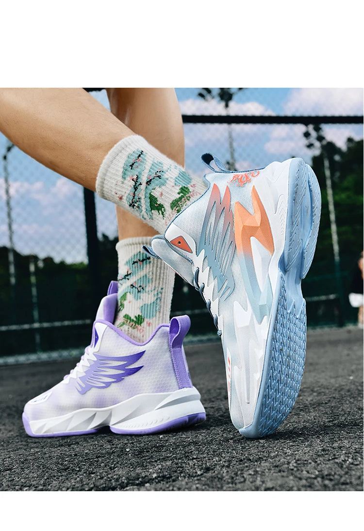 Basketball shoes youth students court sports shoes shock absorption non-slip Training Match Shoes