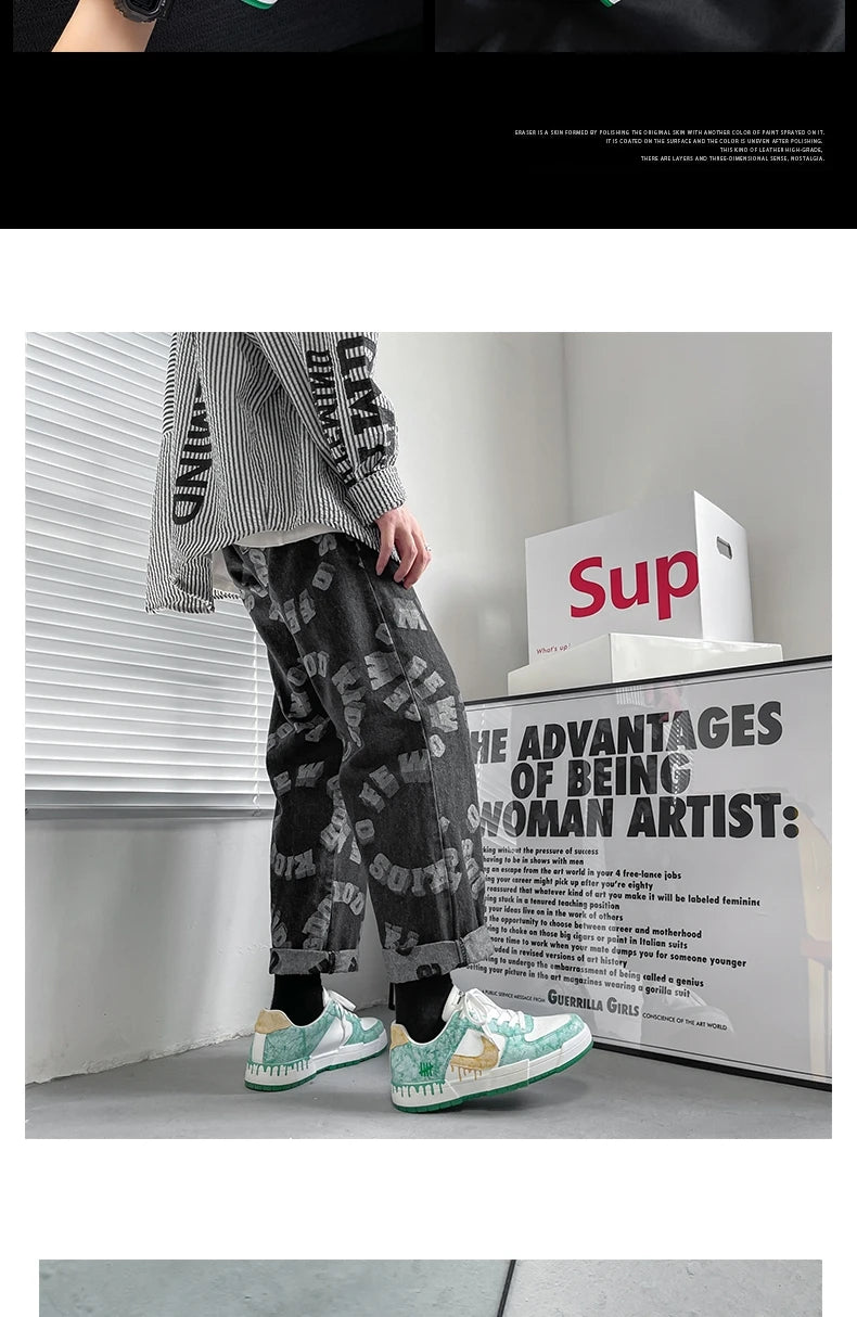 Shoes Men's 2025 Spring New Lightweight Non-slip Fashion Trend All-match Casual Soft Bottom Shock Absorption Running Sports