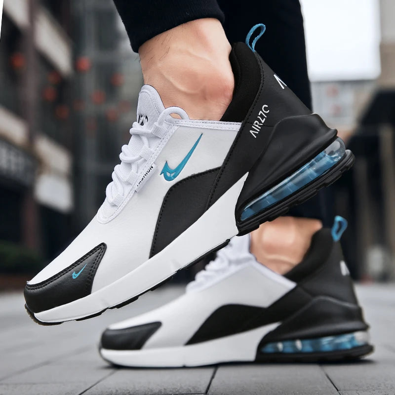 Leather Running Shoes for Men Casual Sports Sneakers Original Walking Jogging Air Cushion Male Trainers 2025 Big Size 45 46 47