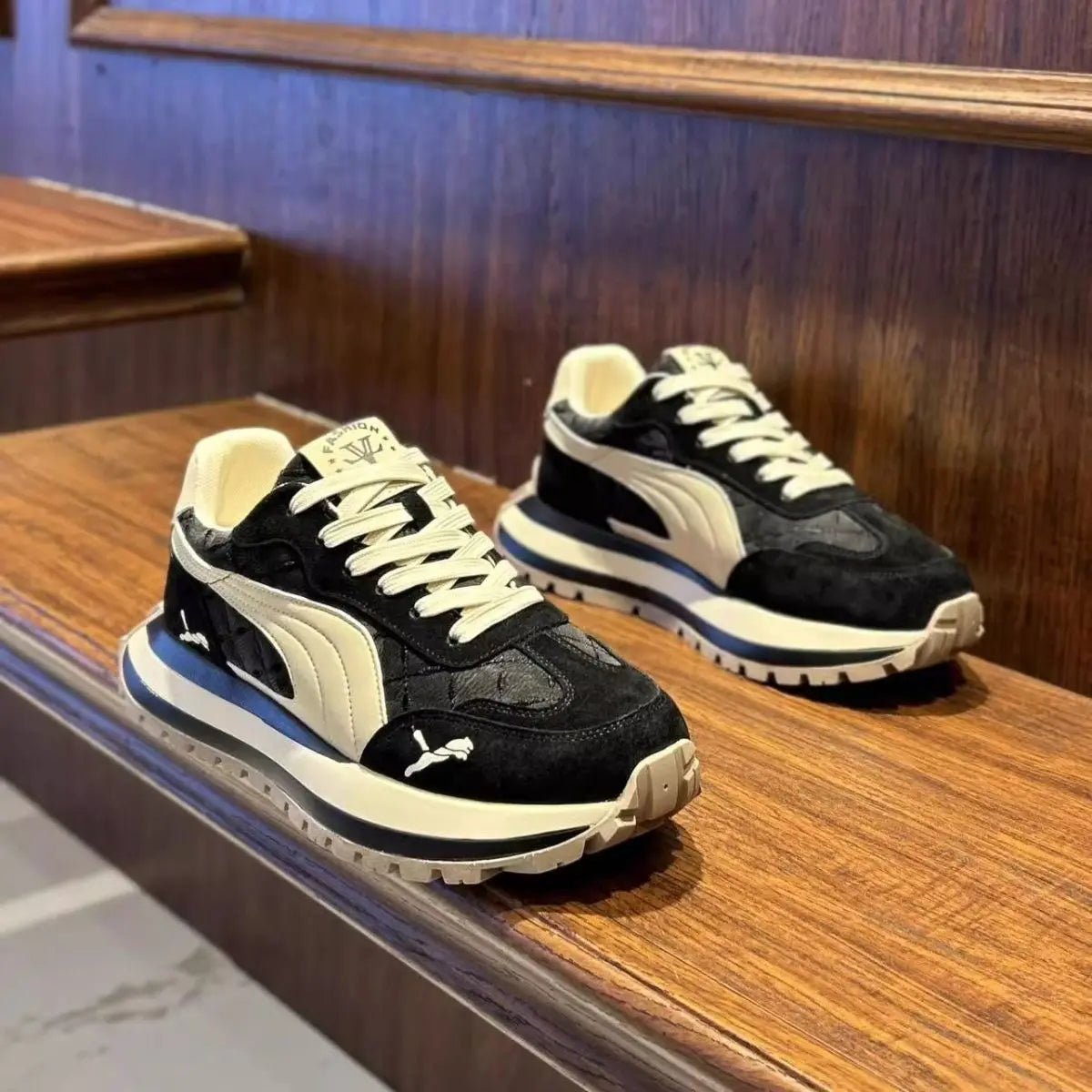 Men's Sneakers Shoes for Men Platform Sports Shoes Sports and Leisure Casual Sneaker Non-slip Fashion Wear-resistant Loafers