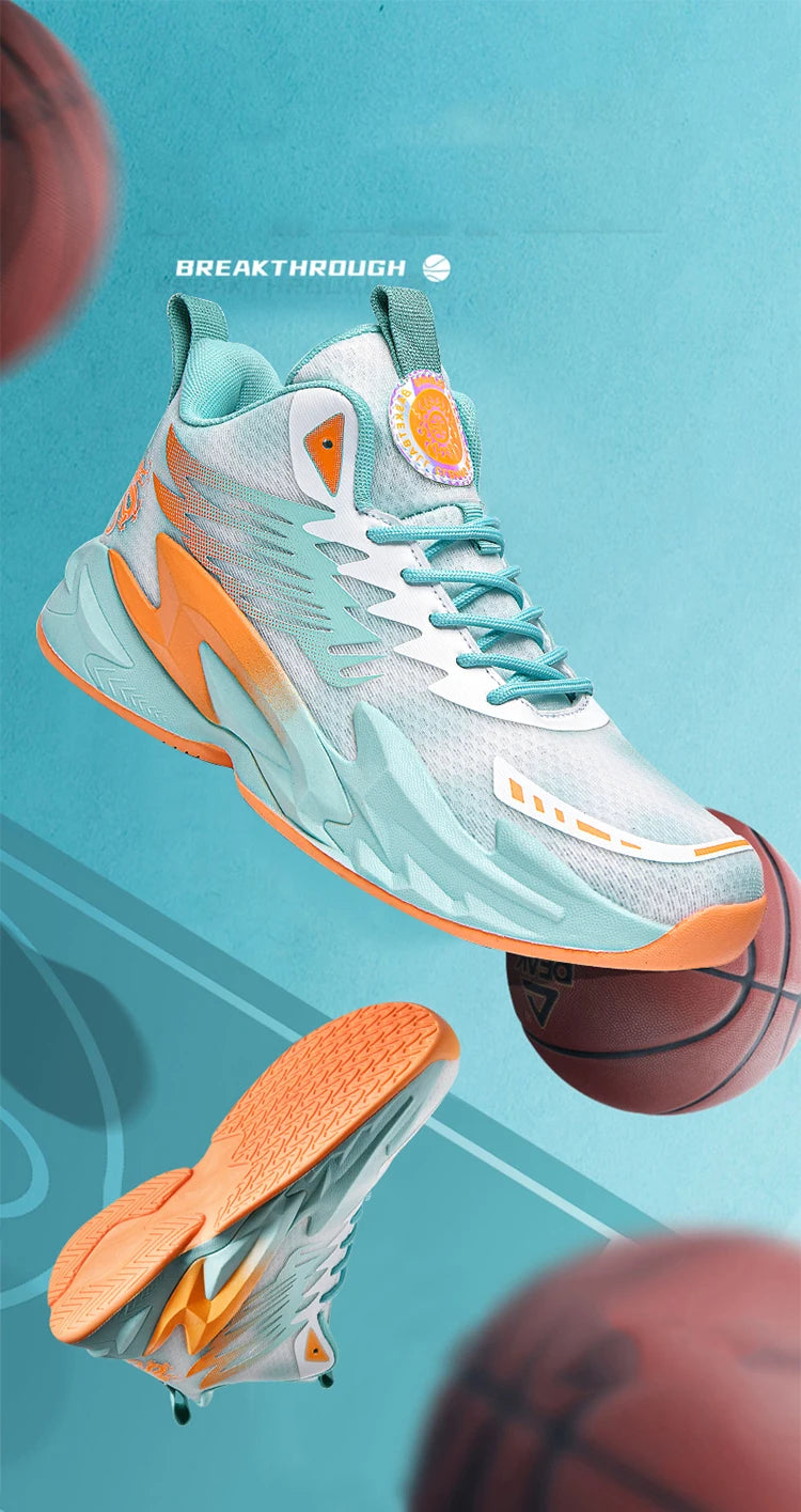 Basketball shoes youth students court sports shoes shock absorption non-slip Training Match Shoes