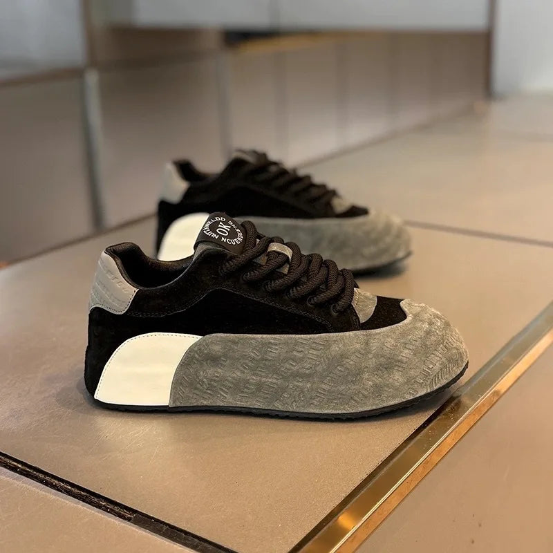Sneakers Casual Mens Designer Cover Bottom Board Shoes Fashion Microfiber Leather Upper Increased Internal Platform Sports Shoes
