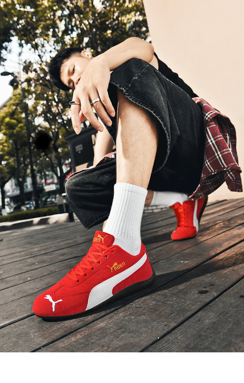 The genuine leather lightweight soft-soled Forrest Gump sneakers are fashionable and versatile low-top sports and casual shoes
