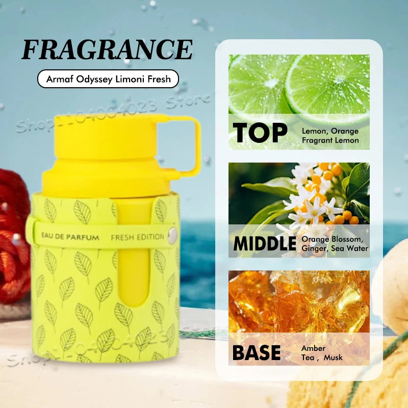 100ML Armaf Odyssey Eau De Parfum Spray High Quality Long-lasting Fragrance Perfume For Men For Women Suitable For All Occasions