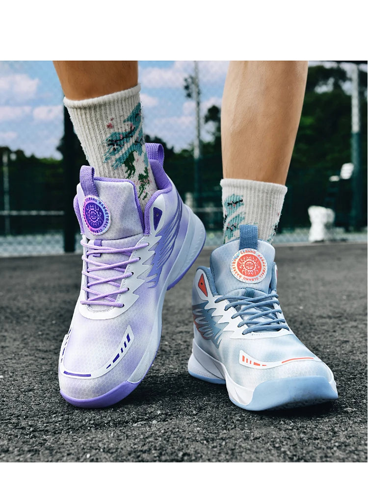 Basketball shoes youth students court sports shoes shock absorption non-slip Training Match Shoes