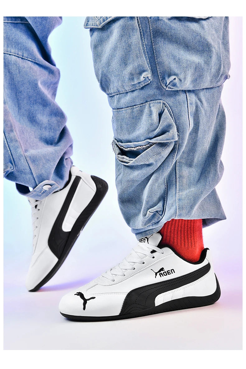The genuine leather lightweight soft-soled Forrest Gump sneakers are fashionable and versatile low-top sports and casual shoes