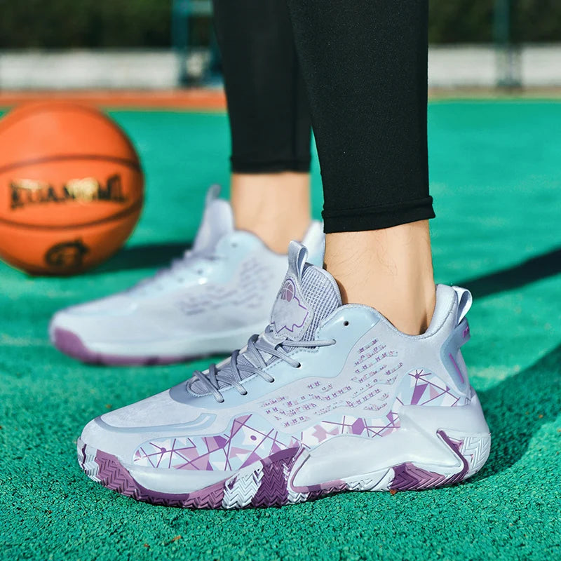 Men's Basketball Shoes Have Strong Jumping Ability Trendy and Versatile Street Style Fashionable and Lightweight