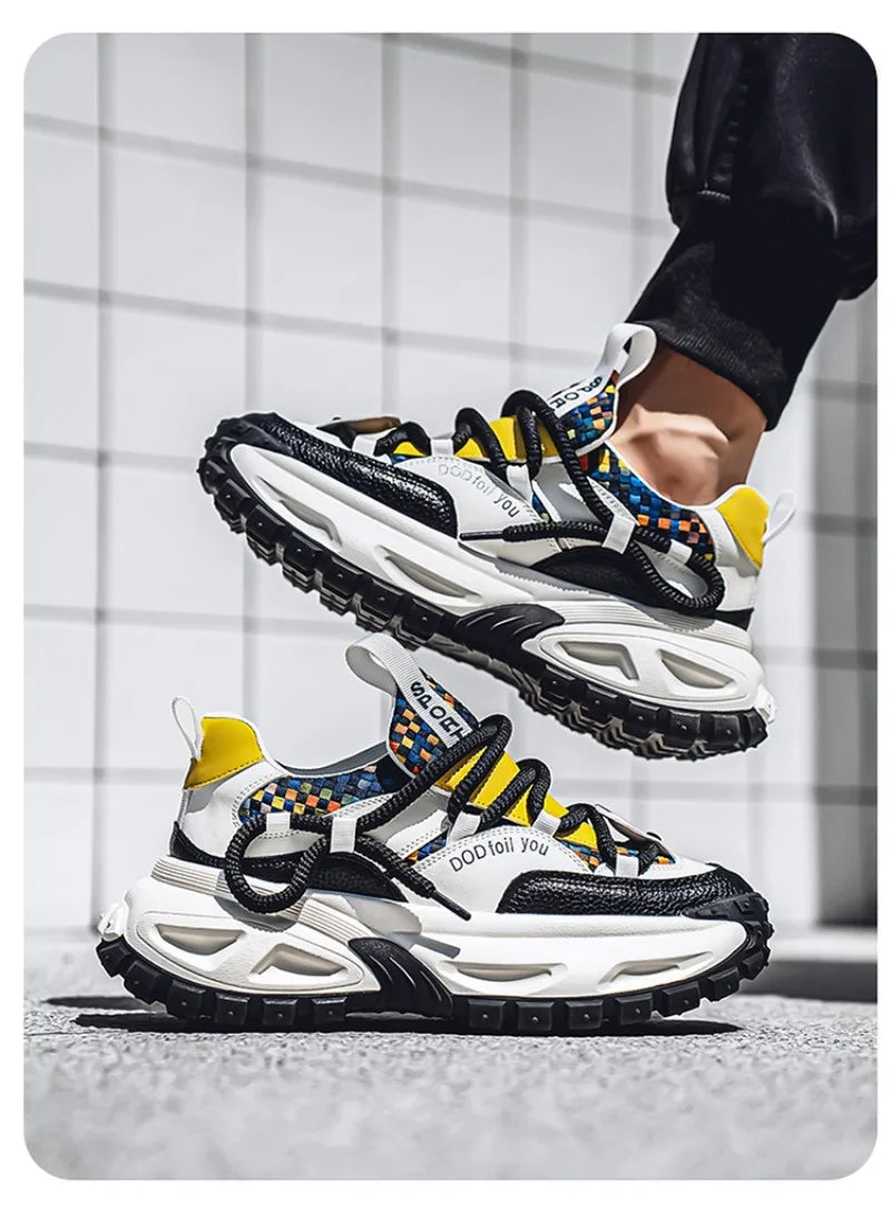 Shoes for Men High Quality Trend Light Platform Sneakers Fashion Retro Heightening Casual Thick Sole Men Shoes Zapatillas Hombre