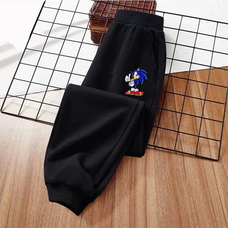 Children Casual Long Pants Italian Brainrot Cartoon Trousers Shark Pattern Sports Pants 3-14T Boys Clothing