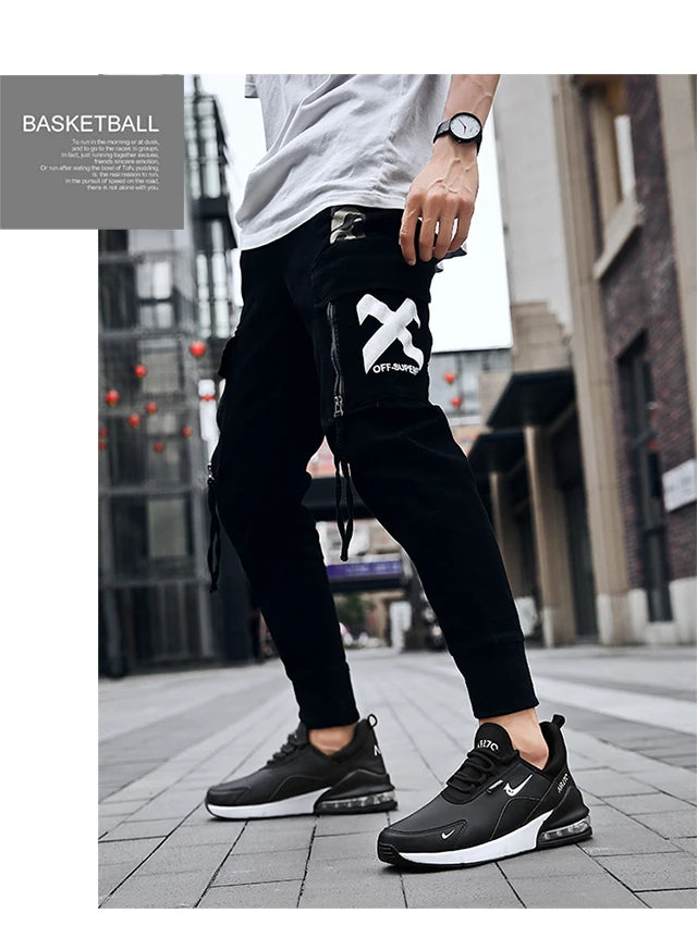 Leather Running Shoes for Men Casual Sports Sneakers Original Walking Jogging Air Cushion Male Trainers 2025 Big Size 45 46 47