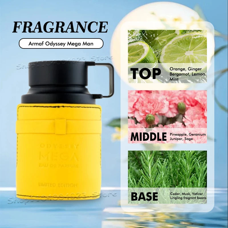 100ML Armaf Odyssey Eau De Parfum Spray High Quality Long-lasting Fragrance Perfume For Men For Women Suitable For All Occasions