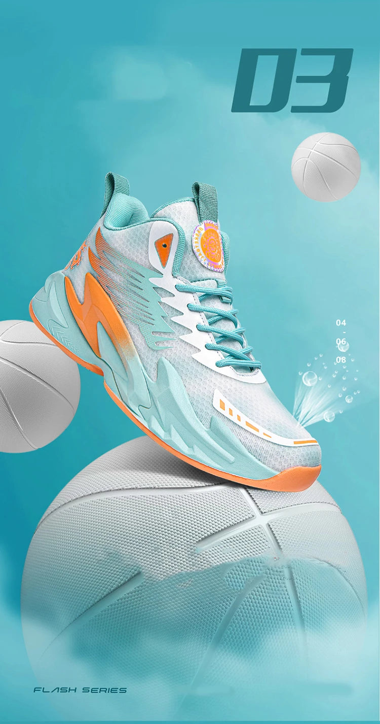 Basketball shoes youth students court sports shoes shock absorption non-slip Training Match Shoes