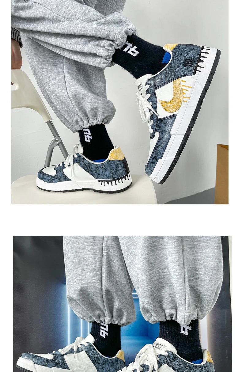 Shoes Men's 2025 Spring New Lightweight Non-slip Fashion Trend All-match Casual Soft Bottom Shock Absorption Running Sports
