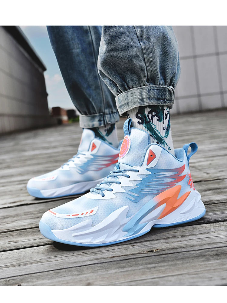 Basketball shoes youth students court sports shoes shock absorption non-slip Training Match Shoes