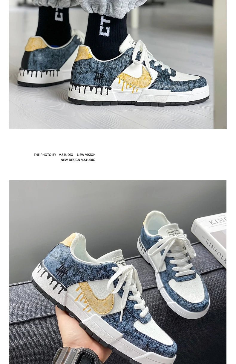 Shoes Men's 2025 Spring New Lightweight Non-slip Fashion Trend All-match Casual Soft Bottom Shock Absorption Running Sports