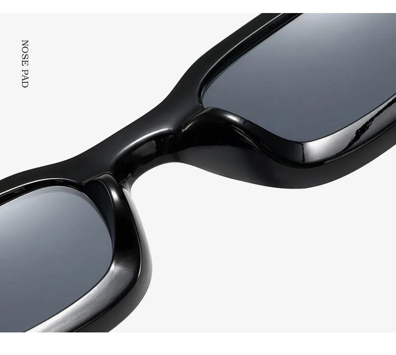 Small Sunglasses Rectangle Thick Frame Square Sun Glasses Men's Black Blue Ladies Sun Shades Uv400 Unisex Eyewears