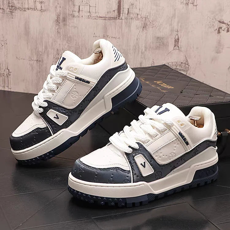 Designer Wedding Party Shoes Autumn Fashion Casual Sneakers Round Toe Thick Bottom Walking Office Leisure Loafers