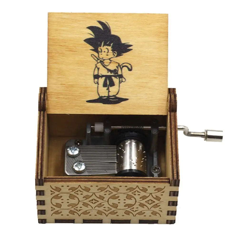 Top Sale Dragon Ball Wood Hand Crank Music Box Dragon Ball Christmas Gift Birthday Gift New Year Gift
