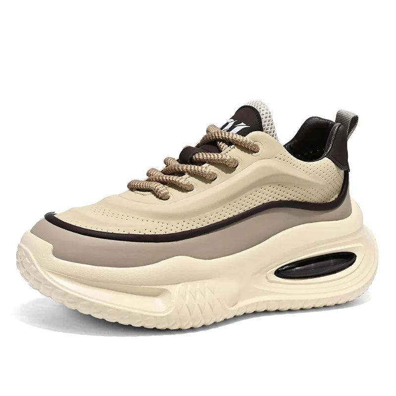 Men Casual Sneakers 2025 Spring New Fashion Gym Sports Leisure Shoes Men's Versatile Thick Sole Height Increasing Walking Shoes
