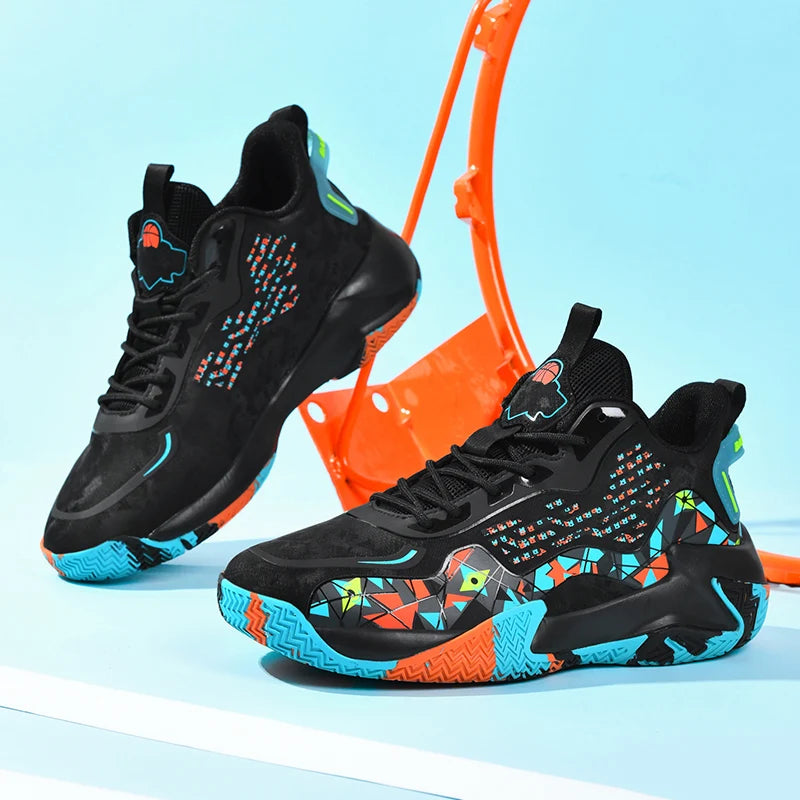 Men's Basketball Shoes Have Strong Jumping Ability Trendy and Versatile Street Style Fashionable and Lightweight