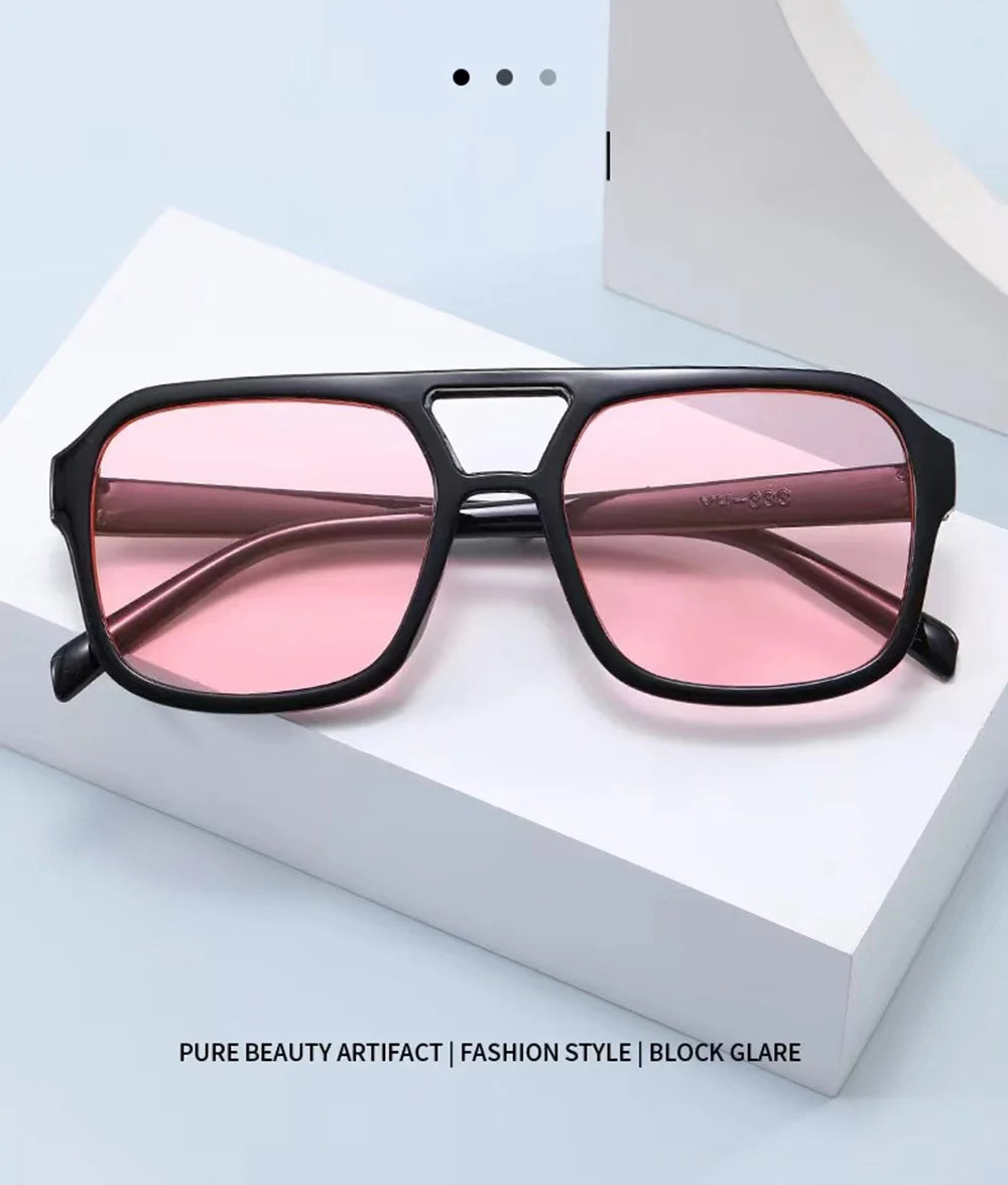 Square Oversized Sunnies Studios Aesthetic Shades Sunglasses for Women Sun Glasses Lady Female Eyewear Colour