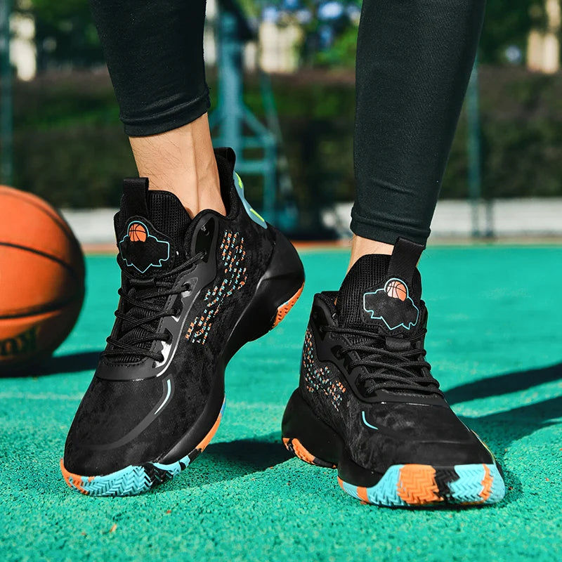 Men's Basketball Shoes Have Strong Jumping Ability Trendy and Versatile Street Style Fashionable and Lightweight