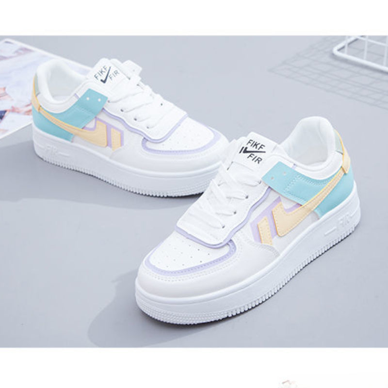 Spring and Autumn Fashion New Casual Comfortable Round Toe Thick-soled Breathable Sports Shoes with Random Letters on the Upper