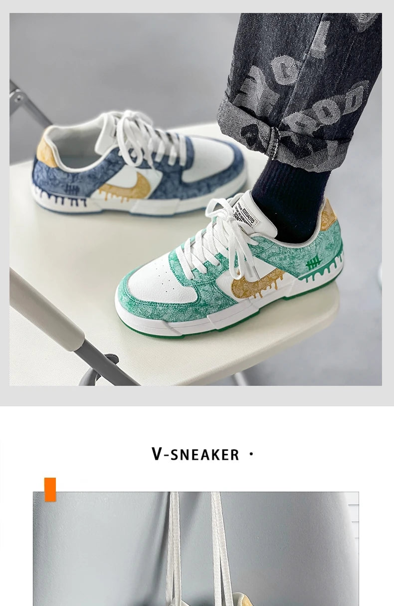 Shoes Men's 2025 Spring New Lightweight Non-slip Fashion Trend All-match Casual Soft Bottom Shock Absorption Running Sports