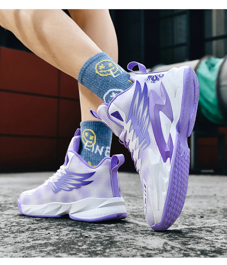 Basketball shoes youth students court sports shoes shock absorption non-slip Training Match Shoes