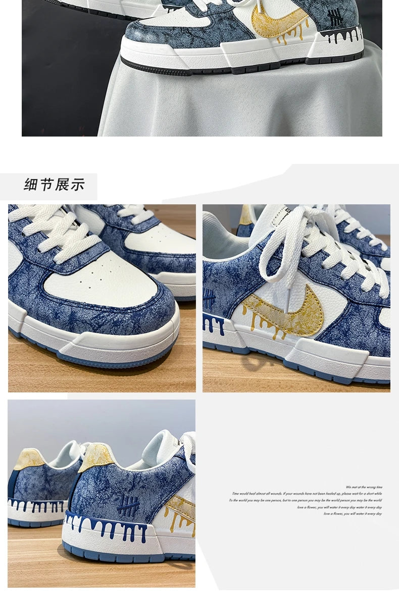 Shoes Men's 2025 Spring New Lightweight Non-slip Fashion Trend All-match Casual Soft Bottom Shock Absorption Running Sports