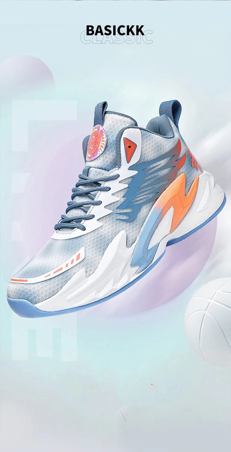 Basketball shoes youth students court sports shoes shock absorption non-slip Training Match Shoes