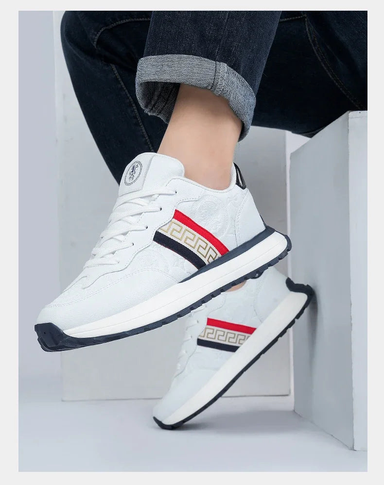 Genuine Leather Casual Shoes Men Designer Luxury Women Tennis Chunky Sneakers Muffin Sport Shoes Man Male Board Footwear
