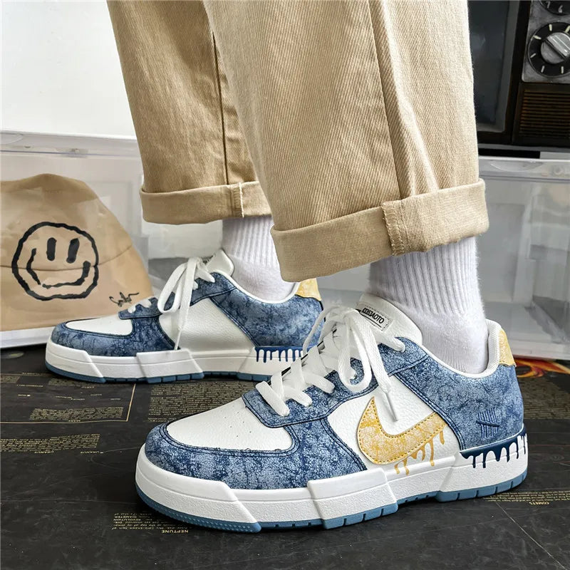 Shoes Men's 2025 Spring New Lightweight Non-slip Fashion Trend All-match Casual Soft Bottom Shock Absorption Running Sports