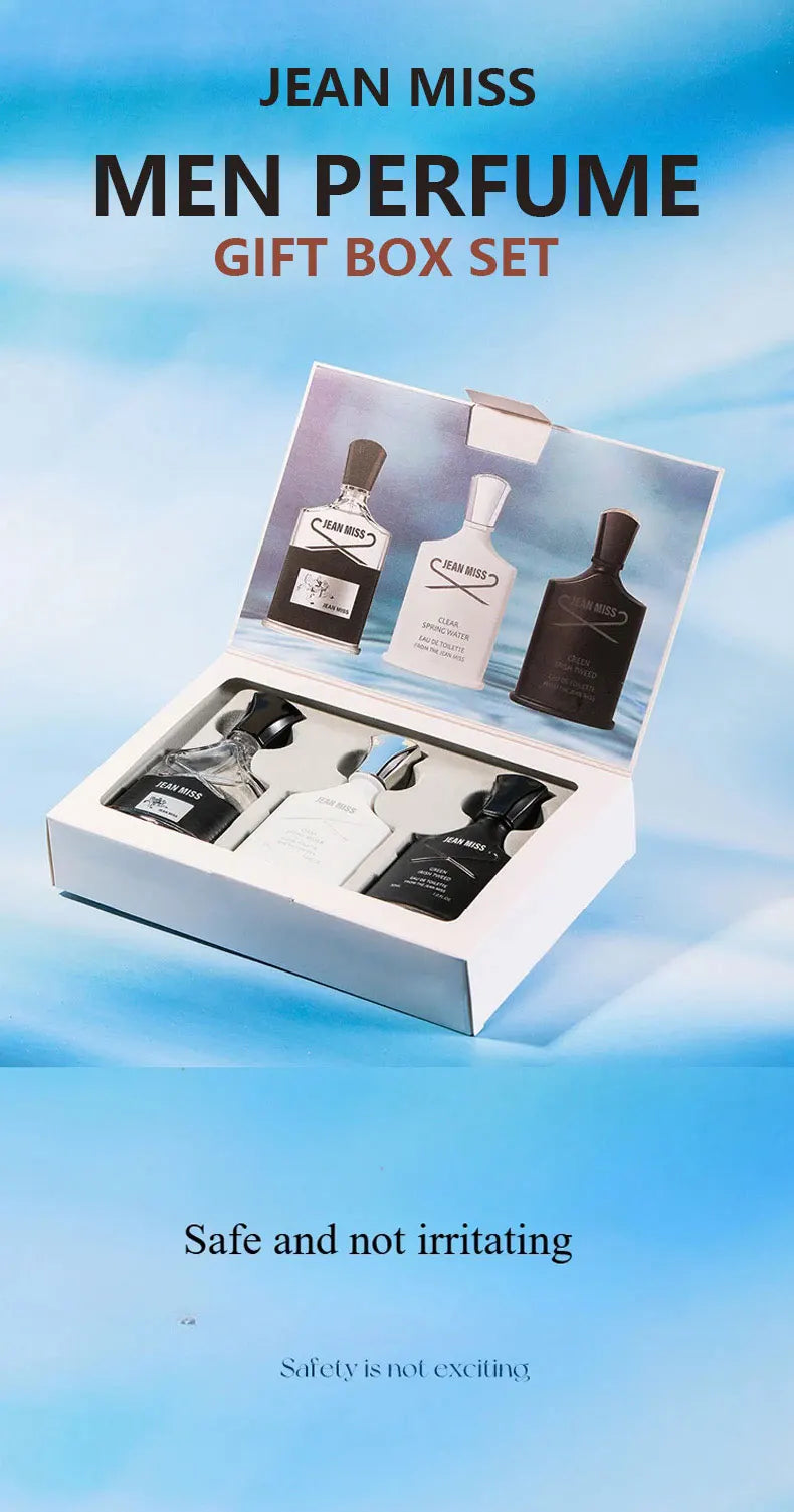 3PCS Set Perfume Gift Box Lasting Cologne Scent Perfumy Męskie Charming Man Perfumes Hombres Originales Fresh Natural 90ml Sets