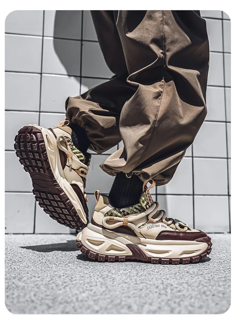 Shoes for Men High Quality Trend Light Platform Sneakers Fashion Retro Heightening Casual Thick Sole Men Shoes Zapatillas Hombre