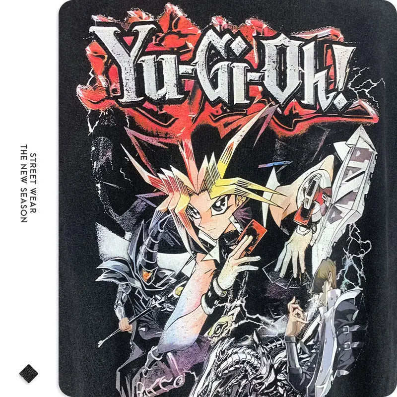 Anime Yu Gi Oh Hoodie Men Oversize Yugioh Hooded Sweatshirts Streetwear Pullover Hip Hop Retro Manga Yugi Muto Seto Kaiba Hoodie