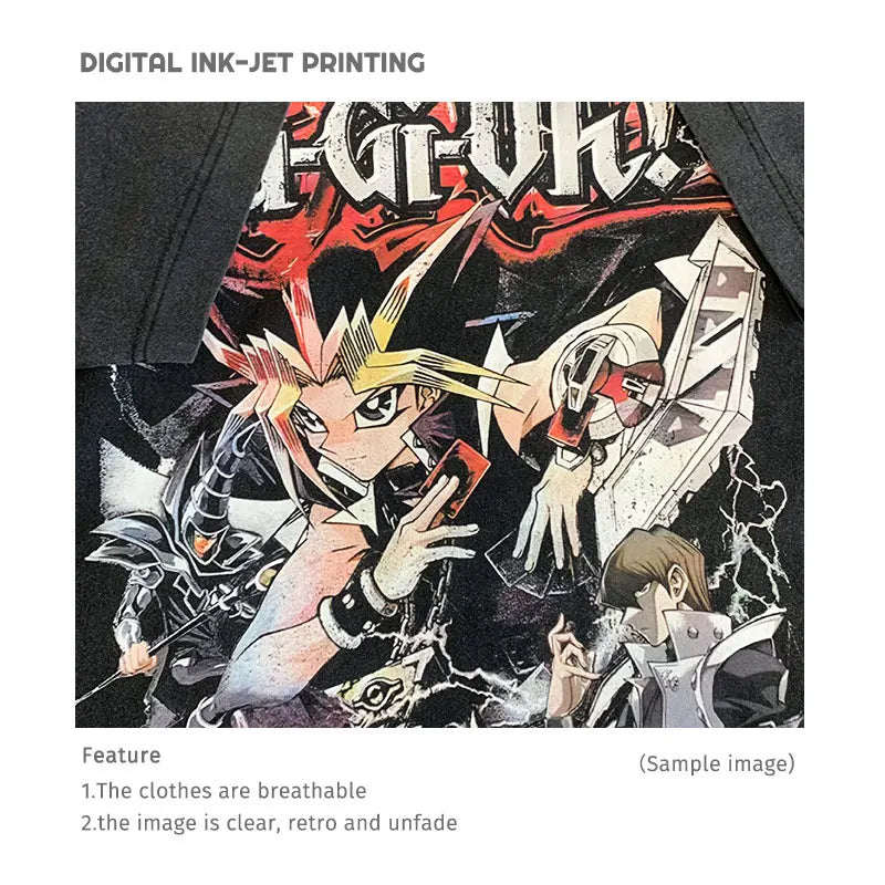 Anime Yu Gi Oh Hoodie Men Oversize Yugioh Hooded Sweatshirts Streetwear Pullover Hip Hop Retro Manga Yugi Muto Seto Kaiba Hoodie
