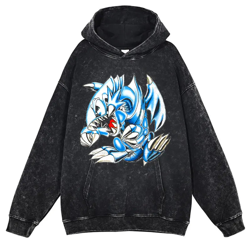 Anime Yu Gi Oh Hoodie Men Oversize Yugioh Hooded Sweatshirts Streetwear Pullover Hip Hop Retro Manga Yugi Muto Seto Kaiba Hoodie