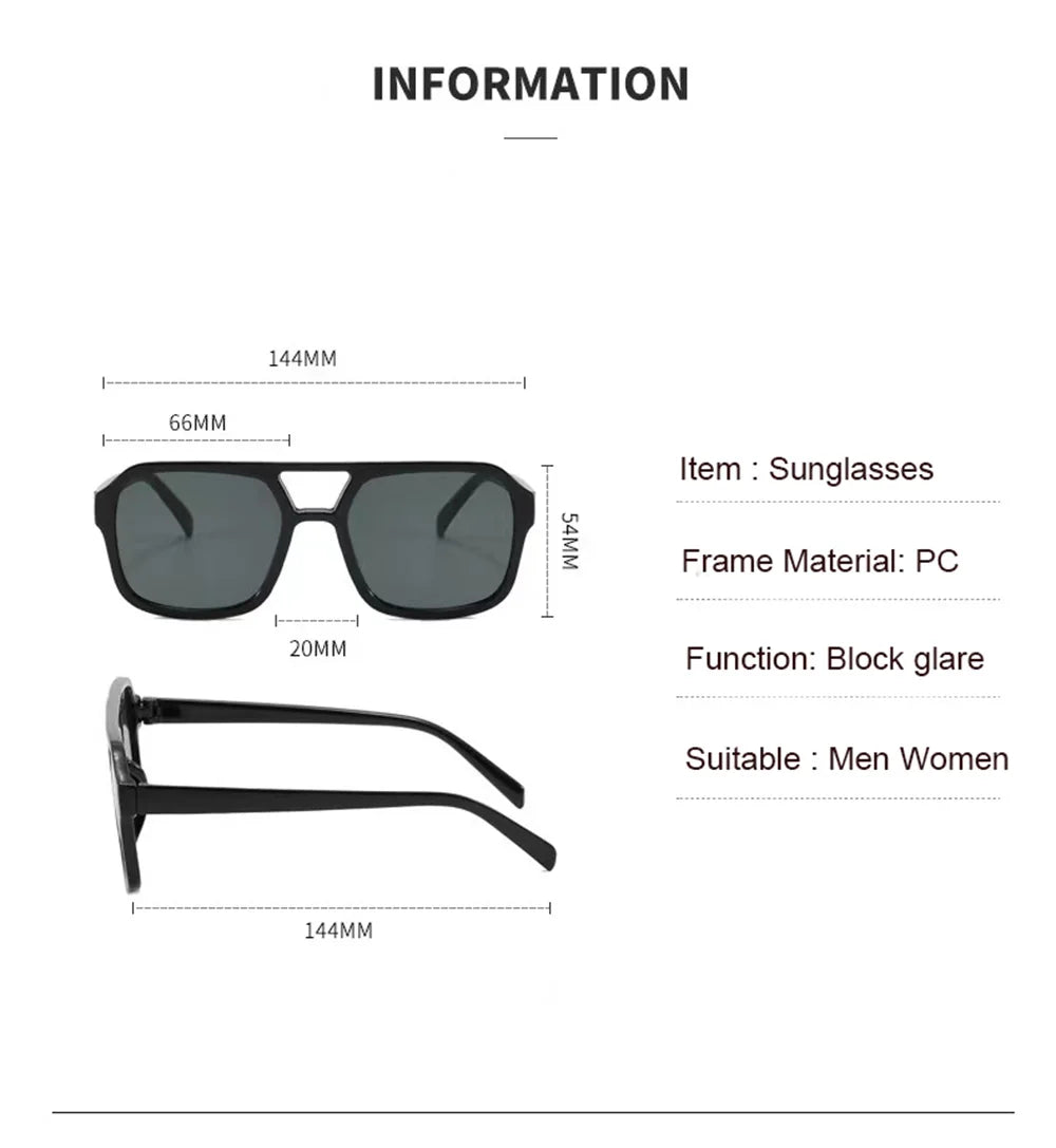 Square Oversized Sunnies Studios Aesthetic Shades Sunglasses for Women Sun Glasses Lady Female Eyewear Colour