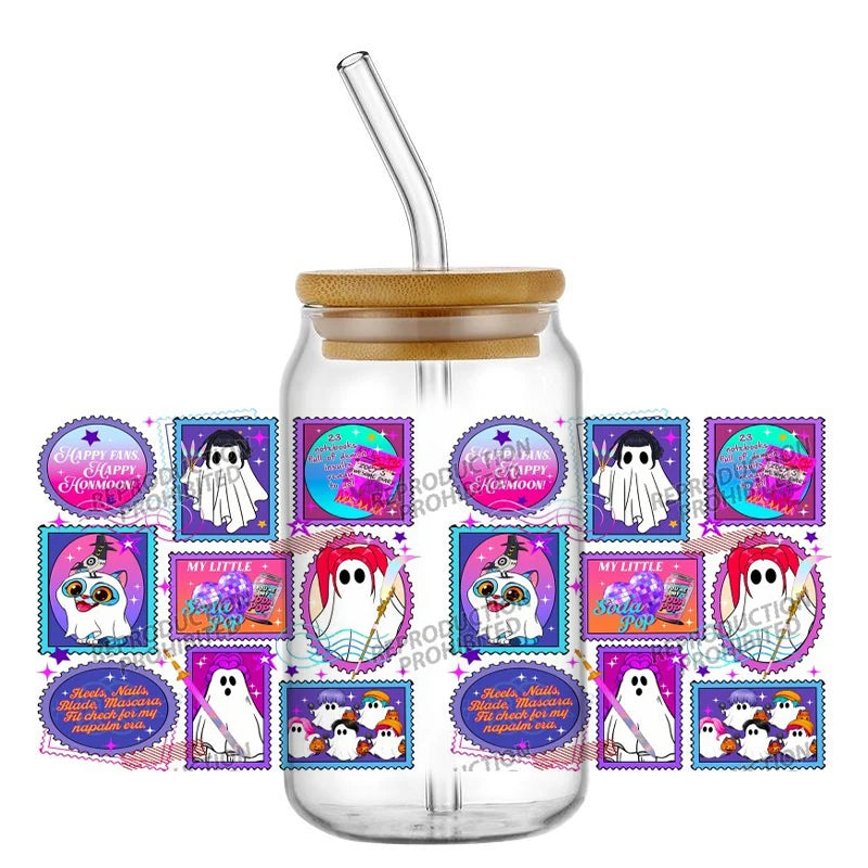 30 Style of Kpop Boy Band Design 3D UV DTF 16oz Cup Wraps Demon Inspired Hunter Girl Anime Fan 3D Transfers Stickers